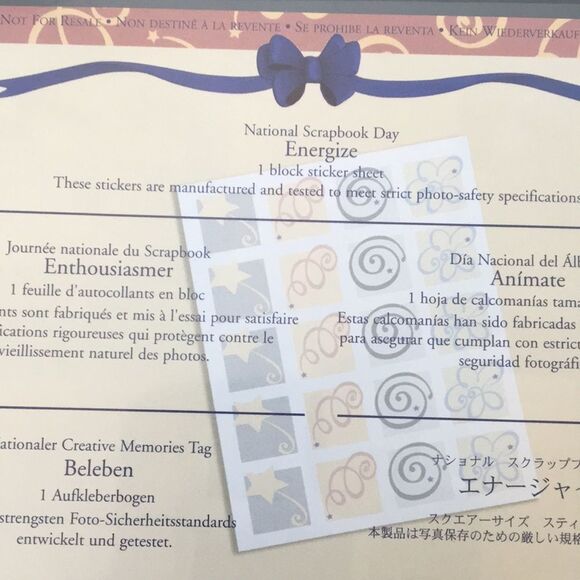 Creative Memories black blue tan stickers paper sheet - Picture 6 of 14